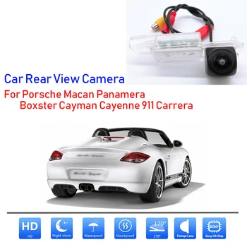 HD CCD Водоустойчив Fish Eye Обектив за Обратно виждане на Автомобила Безжична Камера За Porsche Macan Panamera Boxster, Cayman, Cayenne 911 Carrera