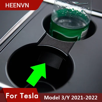 Heenvn Model3 2022 Кола Чаши Вода За Tesla, Модел Y 2021 Аксесоари Модел 3, На Вътрешната, Централна Конзола Органайзер За Съхранение 0