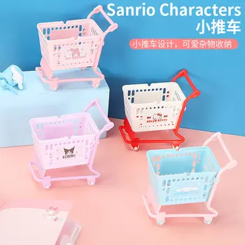 Kawaii Sanrioed Аниме анимационни серии HelloKitty сладко модерно креативна настолна количка за малките неща аккуратная Кутия За Съхранение Модел Играчки Подарък