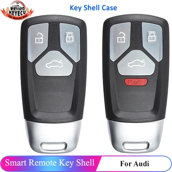KEYECU 3/4 Бутона Smart Remote Автомобилен Ключ във формата на Миди за Audi TT A4 A5 S4 S5 Q7 SQ7 2017 2018 Подмяна на Празен Калъф Аксесоари 0