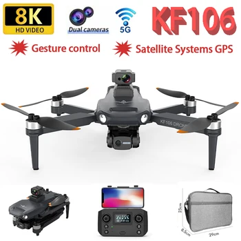 KF106 MAX Drone 8K Професионален Безпилотен летателен Апарат С HD камера Предотвратяване на сблъсъци 3-Аксиален Кардан 5G WiFi GPS Бесщеточный Квадрокоптер Радиоуправляеми безпилотни самолети