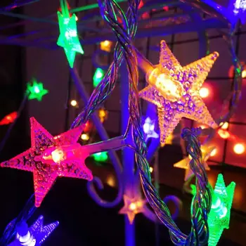 Led Малка Звездна Лампа Фея Мерцающая Венец Батерия USB Мощност Светлини За Спални Струнен Градина Сватба, Рожден Ден, Коледа Интериор