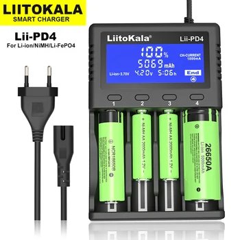 Liitokala Lii-PD4 Lii-500 Lii-402 Lii-S2 3,7 В 18350 18500 16340 21700 20700 26650 1.2 AA AAA NiMH 18650 литиево-йонна батерия Зарядно устройство