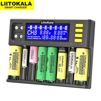 LiitoKala Lii-S8 Lii-600 Lii-S6 Lii-PD4 18650 и Зарядно Устройство с LCD Дисплей Универсално Интелигентно Зарядно Устройство за 26650 18650 21700 18500 AA AAA