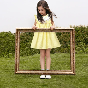 Little maven/ Лятна Рокля 2022 г., Памучен Детски Ежедневни Облекла, Красиви Нови Модни Празнични Рокли за Деца на 2-7 години