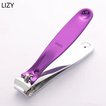 LIZY 6 см Пътни Лилави Нокти Ножици за Акрилни Нокти Професионална Машина за Косене на Кожичките от Въглеродна Стомана Модерен Подарък за Нокти 0
