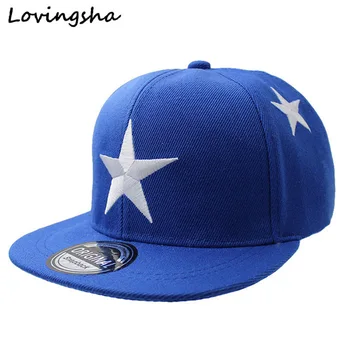 LOVINGSHA Бейзболна Шапка за Момчета от 3 до 8 години, детска бейзболна шапка с големи Звезди, Шапка-бейзболна шапка с Високо Качество, Регулируем Шапка За Момичета CC009