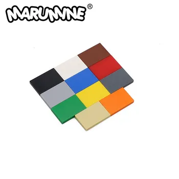 Marumine 26603 Плоски Плочки 2x3 Строителни Блокове 100 бр. Плоча Съвместим Конструктор Модел Комплект Забавни Играчки За Момчета и Момичета