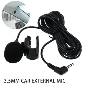 Mayitr 1 бр. 3,5 мм Авто Външен Микрофон С U-образно Крепежным Клип Стикер за Bluetooth съвместим Стерео DVD GPS-радио