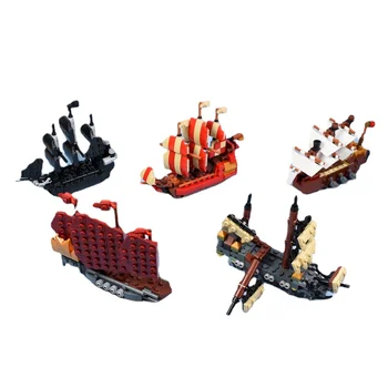 MOC интересна творческа комбинация от дизайн градивен елемент анимационен филм серия кораб пиратски кораб модел настолен модел ръчно изработени