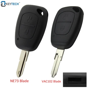 OkeyTech 2 Бутона Подмяна на Ключа на Автомобила опаковки За Vauxhall/Opel Виваро/Renault Movano Trafic Renault Kangoo VAC102/NE73 Нож 0