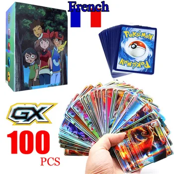 Pokemon Френски Карта 60MEGA GX Tag Team V Vmax Vstar Енергийна Игра Битката на Френската Търговска Колекция на Карти, Играчки, Детски Подаръци