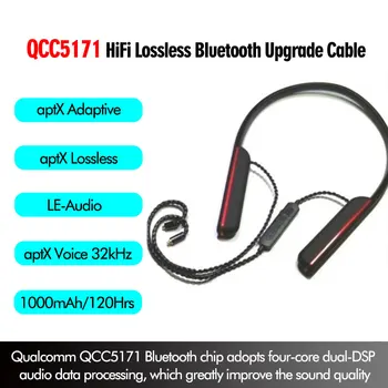 QCC5171 Bluetooth слушалка aptX Адаптивен кабел за актуализация без загуба на 1000 mah Батерия 120 Ч Възпроизвеждане LE-Аудио-Ниска консумация на енергия CVC Глас