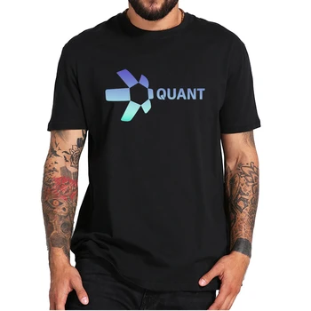 Quant Crypto Тениска Криптовалюта QNT Монета Белег Класически мъжки Тениски с Къс ръкав 100% Памук Размер от ЕС Homme Camiseta 0