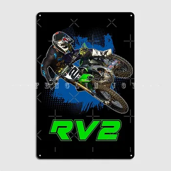 Ryan Rv2 Villopoto Шампионат по Мотокрос Велосипед Метална Табела Кино Стената на Гаража Класическа Рисувани Стенни Лидице Знак Плакат