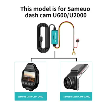 SAMEUO Комплект Кабели за gps 12v Micro USB Зарядно за Кола 3,5 М Комплект Твърди кабели за Автомобилни Видеорегистратора Dash Cam един dashcam Кабел за Автомобилна Камери