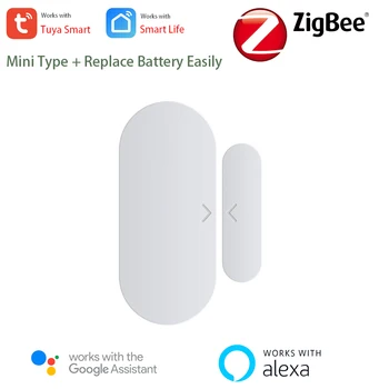 Sasha Умен батерия ZigBee Вратата сензор Алекса Google Статут на Уведомяване на ПРИЛОЖЕНИЕТО Работи с ZigBee, Bluetooth Мрежа BLE5.0 Портал 0