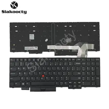 Siakoocty Нова Клавиатура за лаптоп на американски и английски език за ThinkPad E580 E585 E590 E595 L580 L590 T590 FRU 01YP560 01YP720 P52 P72 Клавиатура