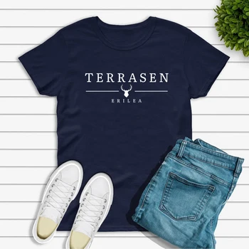 Terrasen Тениска Throne of Glass Тениска Sarah J Maas Портретно Риза ACOTAR Тениска Унисекс Графични Тениски, Тениски с Къс Ръкав Отгоре