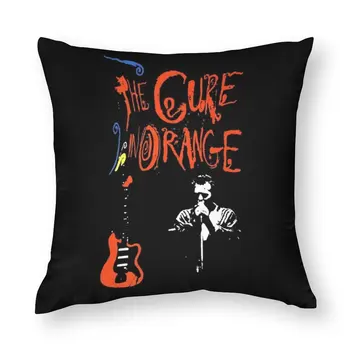 The Cure in Orange Band Калъфка Робърт Смит, Емо, Пънк Китара Мека Калъфка от Полиестер с Цип с Пружинным Калъф
