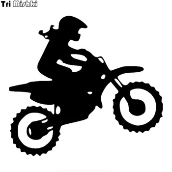 Tri Mishki HZX822# Байк мотокрос момиче женски ездач велосипед стикер на колата забавни Винилови Стикери с Аксесоари За Мотоциклети Етикети