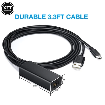 USB Мрежова карта Ethernet Адаптер за Chromecast USB 2.0 към RJ45 за Google Chromecast 2 1 Ultra Audio TV Stick Micro USB Power