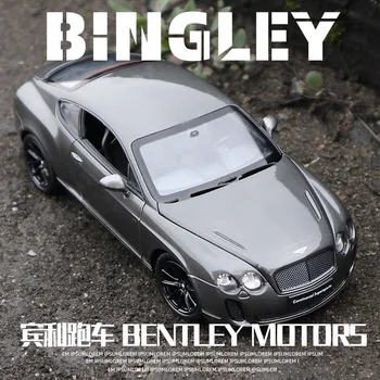Welly 1:24 Bentley Continental GT, играчка модел на превозното средство за моделиране сплав модел на превозното средство за Коледни подаръци
