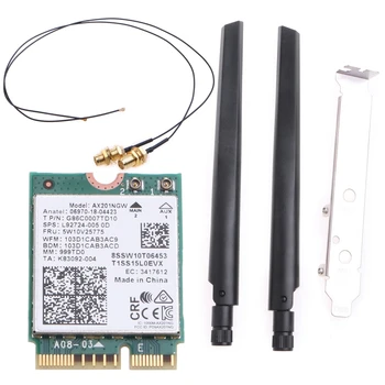 WiFi Ключ E M. 2 CNVio2 Тенис на адаптер БТ 5,0 Безжичен 802.11 ax 2,4 G/5G/Поддръжка на МУ-MIMO AX201NGW Гигабитная Мрежова карта Директна Доставка