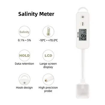 Yieryi Ръчно Измерване на Солеността, Измерител на Концентрация, Цифрова LED Детектор за Хранително-вкусовата Сол за кухня, управление на захранването, на аквариума 0