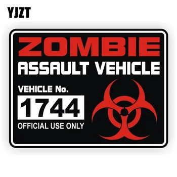 YJZT 15x11,2 см Мода ЗОМБИ Атака на Кола Разрешително Светлоотразителни, Автомобилни стикери Стикери за мотоциклети C1-8029