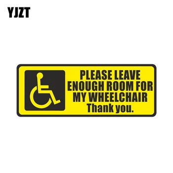 YJZT 17,7 см * 6,7 см Знак на лицата с Увреждания хората с Увреждания Инвалидни колички PVC Автомобили Стикер Стикер 11-00083