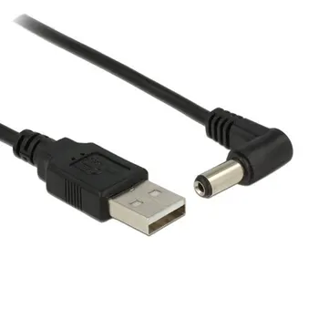 Zihan 100 cm A USB 2.0 Тип Щепсел под прав ъгъл от 90 градуса 5,5x2,1mm DC 5 v захранващият кабел Барел Конектор Кабел за зареждане