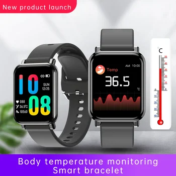 ZW18 Умен Часовник 2020 IP67 Водоустойчиви Часовници За Измерване на Сърдечната Честота И Кръвното Налягане С Пълна Докосване Часовници За Измерване на Температурата на Тялото Умен Часовник Дропшиппинг