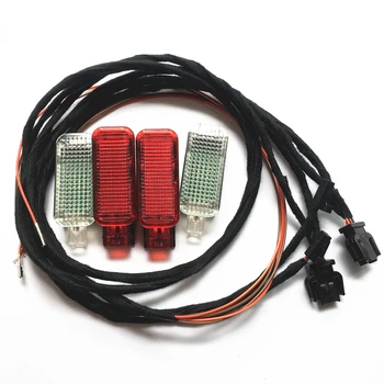 Авто Led Лампа за крака + Червена рамка, която Панел Сигналната Лампа за теглене кабели За A3 S3 A4 S4 A5, S5 A6 S6 A7 A8 S8 Q3 Q5 TT TTRS 8KD947411
