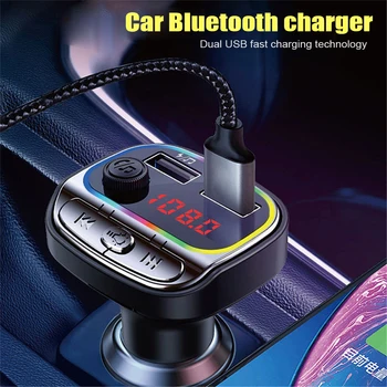Автомобилен Bluetooth-съвместими 5.0 FM трансмитер 3.1 A Бързо Зарядно Устройство за Кола за Mp3 плейър Музикален Модулатор Хендсфри С TF U Автомобилни Аксесоари