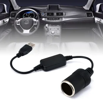 Автомобилни Запалки Гнездо USB 5 До 12 Конвертор Адаптер кабел Контролер Штекерный Жак Адаптер за Авто Аксесоари за Интериора 0