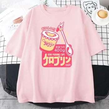 Аниме Cardcaptor Sakura Тениска За Жени Прекрасен Пудинг Жизненост Тениски Карикатура Детски Блузи За Момичета Лято От Чист Памук Ежедневното Harajuku