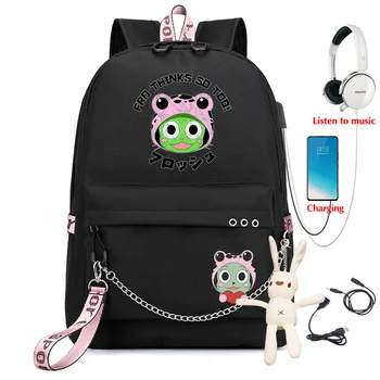 Аниме Fairy Tail Мъжки и дамски Училищна чанта с голям капацитет, USB Зареждане, Многофункционална Раница, Студентски чанта за Лаптоп
