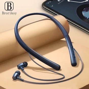 Безжични Слушалки Bluetooth 5,0 С Магнитен Шейным Ръб Слушалки IPX5 Водоустойчива Спортна Слушалки с Шумоподавляющим Микрофон За Samsung