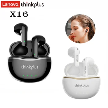 Безжични Слушалки Lenovo X16 Thinkplus X16 TWS Bluetooth Слушалки С Басовым стерео Шумопотискане Спортни Слушалки С Микрофон
