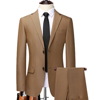 Бутик 5XL (блейзър + жилетка + панталони) Мъжки костюм Модерен Бизнес Италиански стил Джентълмен Ежедневното Сватбена рокля Официални 3 обекта