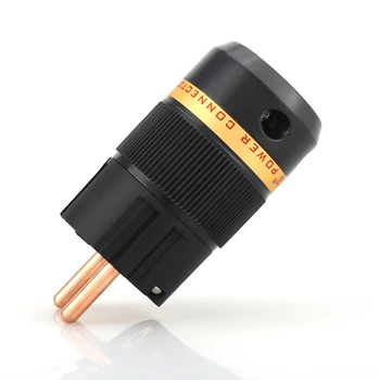 Виборг VE501 Чиста Мед Европейския захранващият кабел с Щепсел Тип Schuko Power Plug Hifi
