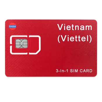 Виетнам Viettel Предплатена Sim-карта за nha Trang, да Нанг, на острова Фукуок, Ханой, неограничен 4G Интернет, Туристическа SIM карта за Виетнам