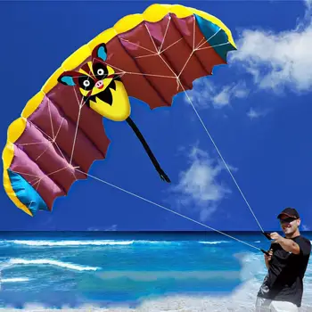 Висококачествен Двухлинейный Парафойловый Спортен Плажен Въздушен Змей, Лесно Летящ Трюковой Въздушен Змей, Дизайн на прилеп за употреба на Открито