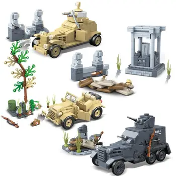 Военната серия на Втората Световна война M25 пехотен бронетранспортьор suv 4 в 1 Сцена градивните елементи на Играчки, Подаръци