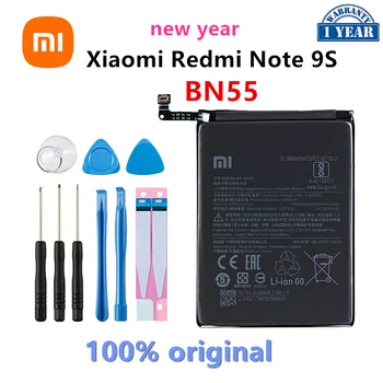ВЪВЕДЕТЕ MI 100% Оригинална Батерия BN55 5020 ма За Xiaomi Redmi Note 9 S Note 9S Note9S Сменяеми Батерии за телефон + Инструменти