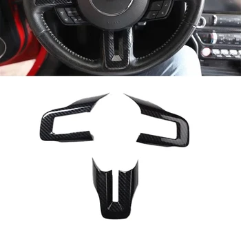 Въглеродни Влакна ABS Интериора на Автомобила покритие на Волана Довършителни Корнизи Стайлинг Автомобил за Ford Mustang 2015-2020