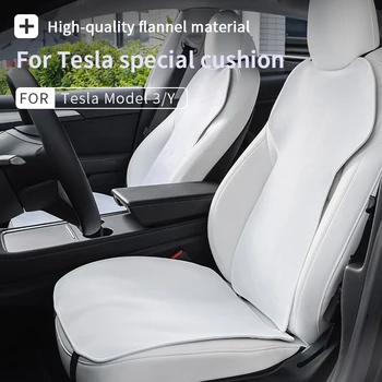 Възглавница за Седалка Tesla Model 3 Y Фланелевая Анти-мръсни Анти-удар Бяла Черна Специален Монтаж Model3 Аксесоари за интериора 0