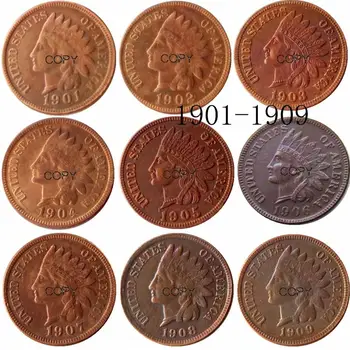 Главата индианците 1901-1909 години на Освобождаването на Сто Медни Копирни Монети 0