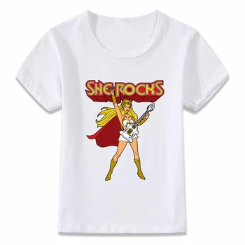 Детски дрехи, дрехи Тениска He She Man-ra She Rocks, тениска за Момчета и Момичета, Тениски за Деца, Тениска